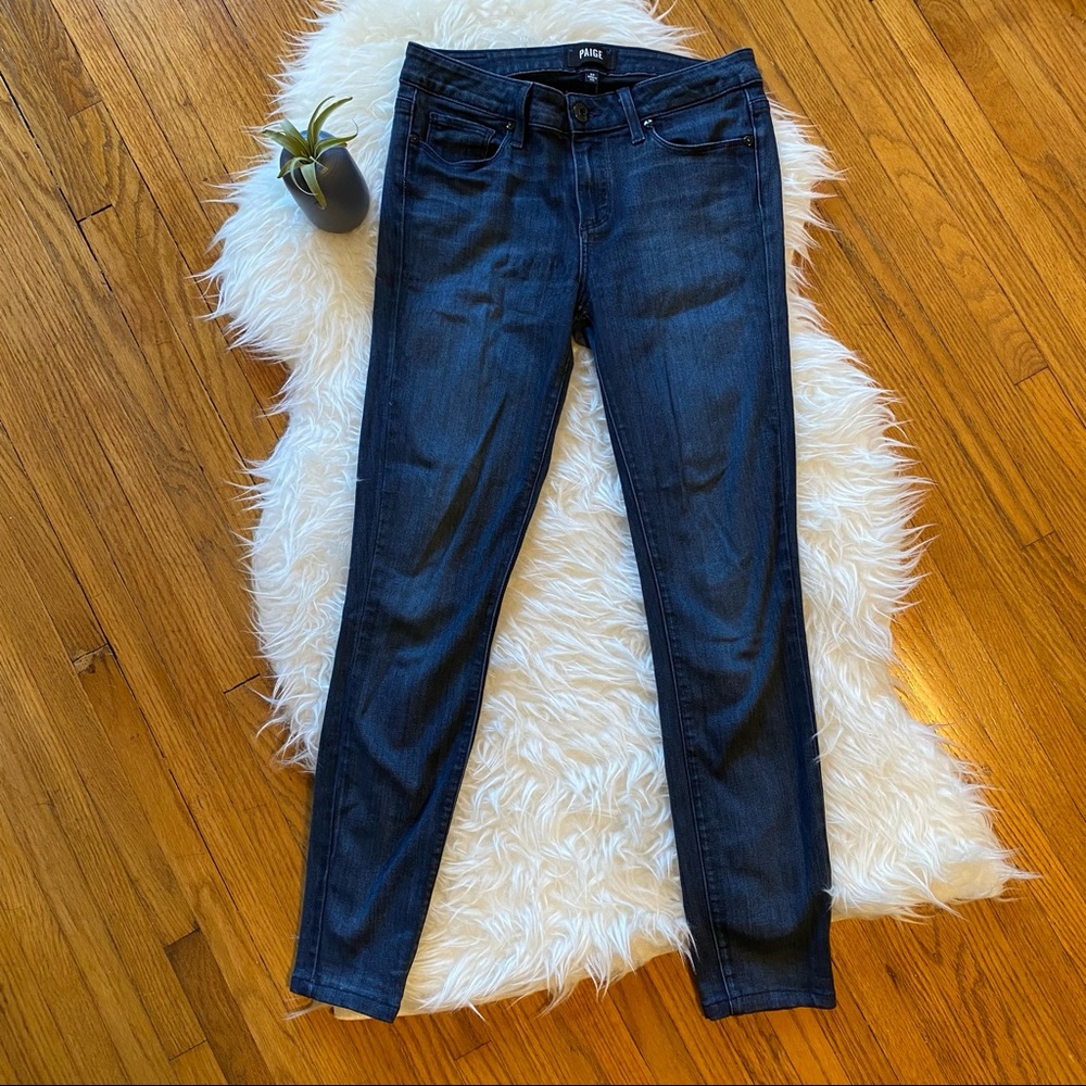 Paige | Verdugo Ankle Skinny Jeans | Dark Blue | Size 28
